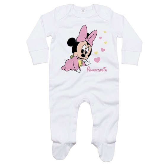Tutina neonata personalizzata con nome baby minnie Cartoon