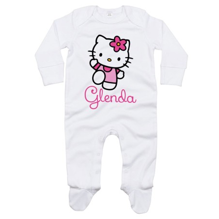 Tutina neonata personalizzata con nome hello kitty