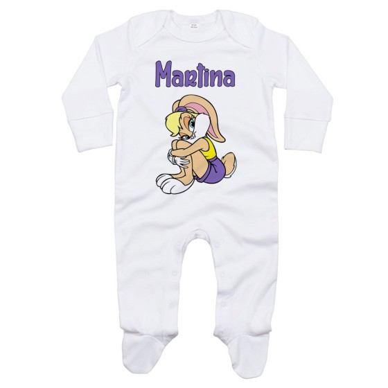 Tutina neonata personalizzata con nome baby lola bunny Cartoon