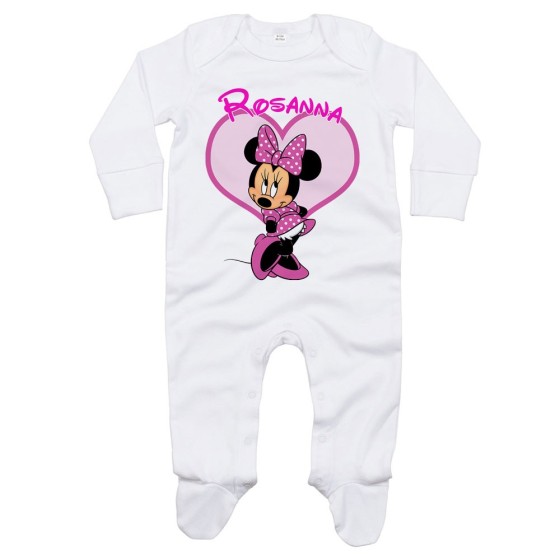 Tutina neonata personalizzata con nome minnie Cartoon