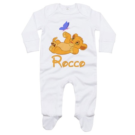 Tutina neonato personalizzata con nome simba