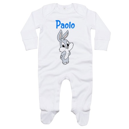 Tutina neonato personalizzata con nome bugs bunny - lola...