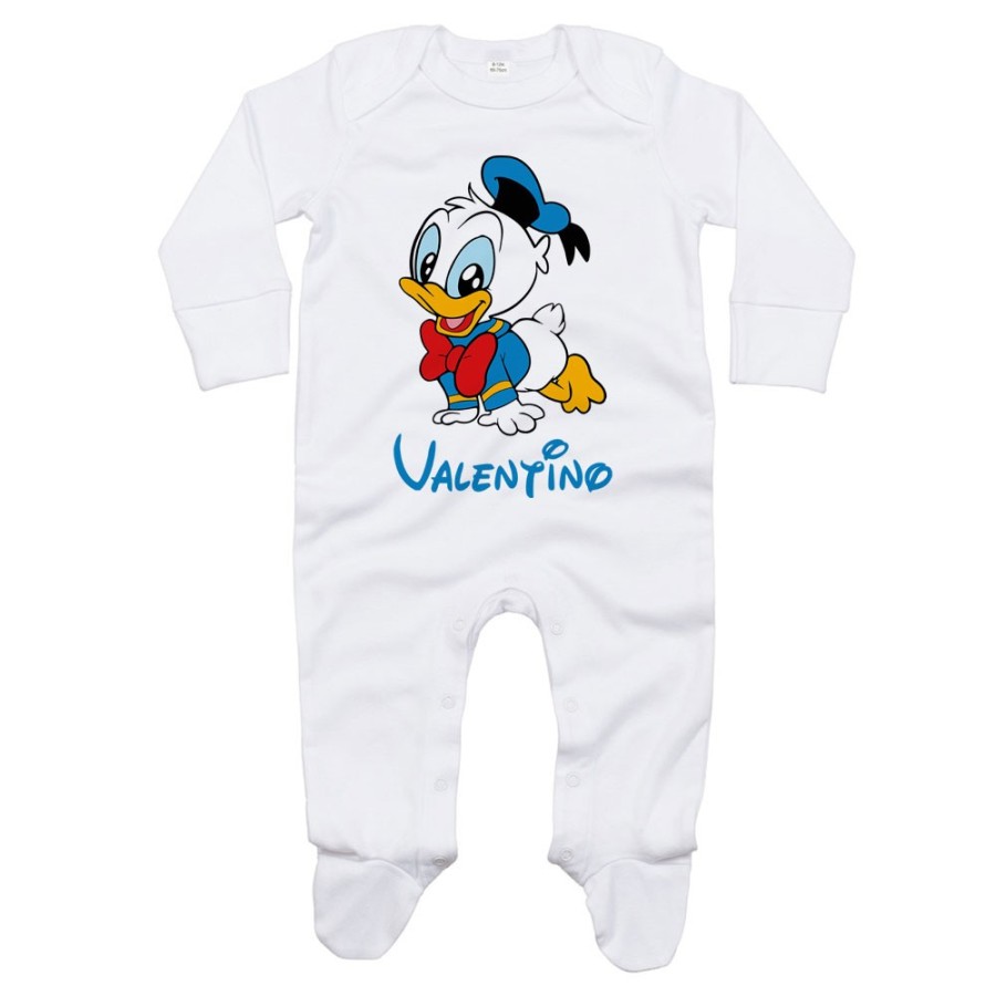 Tutina neonato personalizzata con nome baby paperino Cartoon