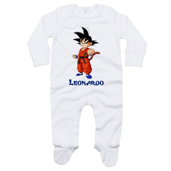 Tutina neonato personalizzata con nome goku Cartoon
