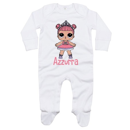 Tutina neonata personalizzata con nome lol