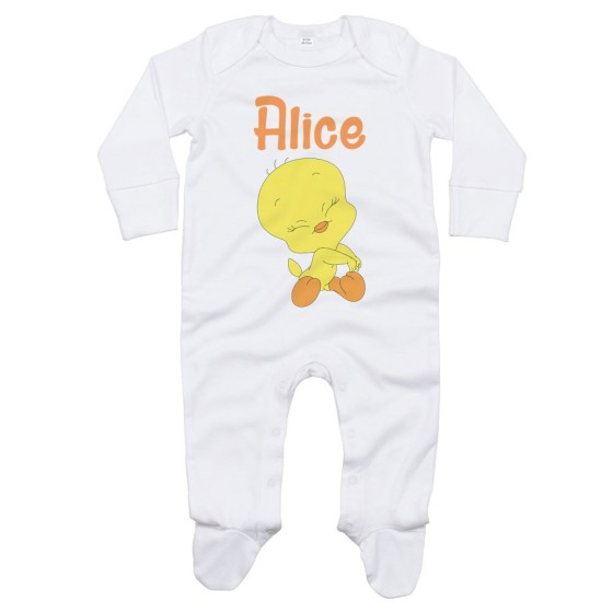 Tutina neonata personalizzata con nome baby titti coccolosa Cartoon