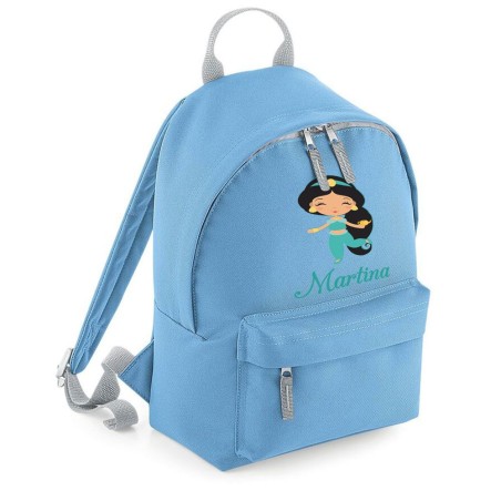 Zaino personalizzato con nome baby principessa jasmine Cartoon