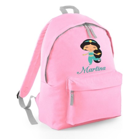 Zaino personalizzato con nome baby principessa jasmine Cartoon