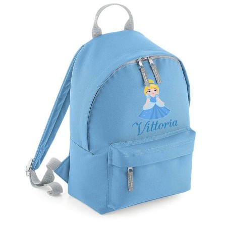 Zaino personalizzato con nome baby principessa cenerentola