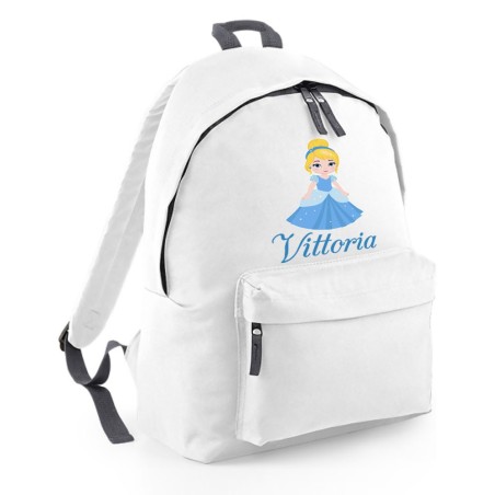 Zaino personalizzato con nome baby principessa cenerentola Cartoon