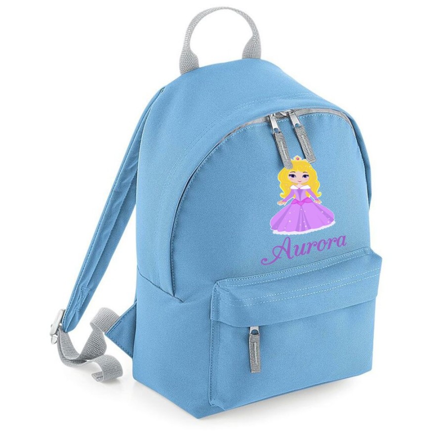 Zaino personalizzato con nome baby principessa aurora Cartoon