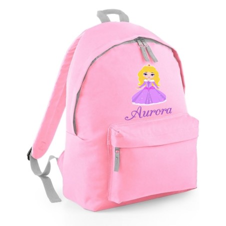 Zaino personalizzato con nome baby principessa aurora Cartoon