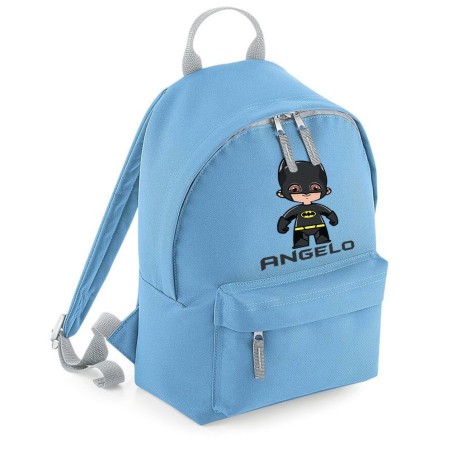 Zaino personalizzato con nome baby batman