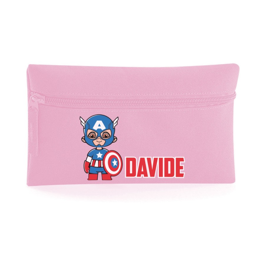 Astuccio personalizzato con nome baby captain america Cartoon