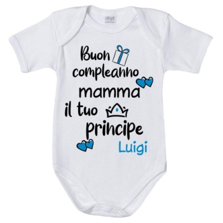 Body neonato personalizzato con nome buon compleanno...