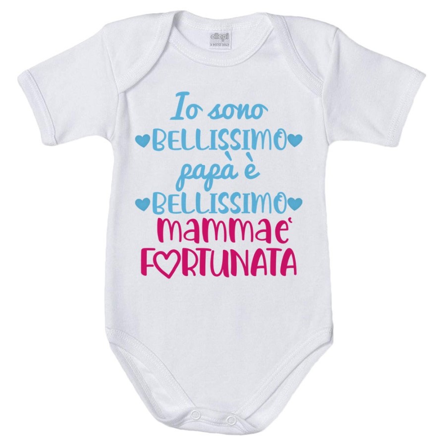 Body neonato io sono bellissimo papà è bellissimo mamma è fortunata Per la mamma