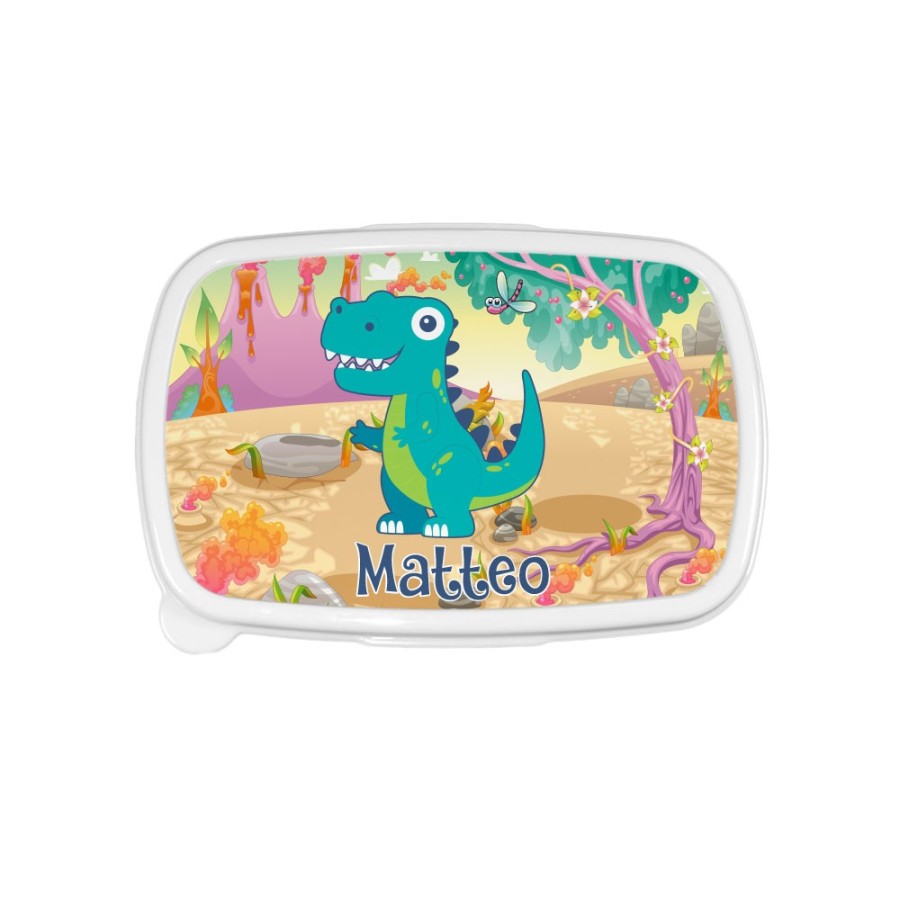 Porta pranzo personalizzato con nome dinosauro Animali