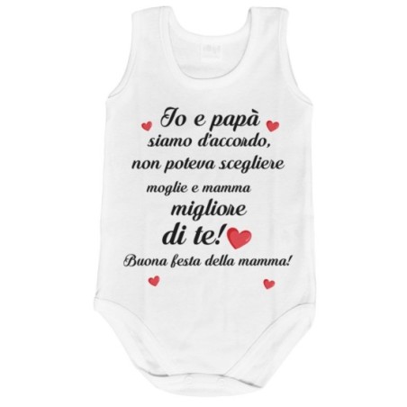 Body neonato papà non poteva scegliere moglie e mamma...