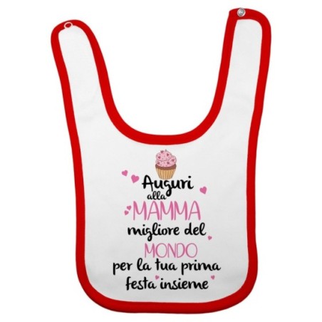 Bavaglino neonato zeppola auguri al mamma migliore del...