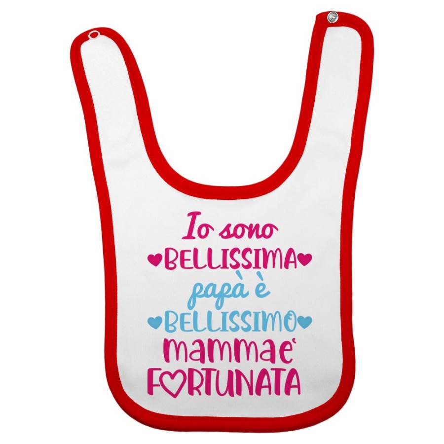 Bavaglino neonato io sono bellissimo papà è bellissimo mamma è fortunata Per la mamma