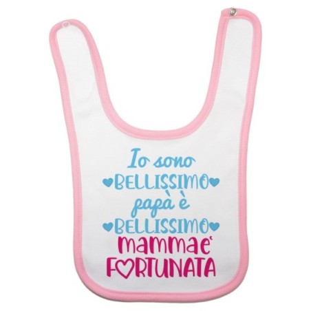 Bavaglino neonato io sono bellissimo papà è bellissimo mamma è fortunata Per la mamma