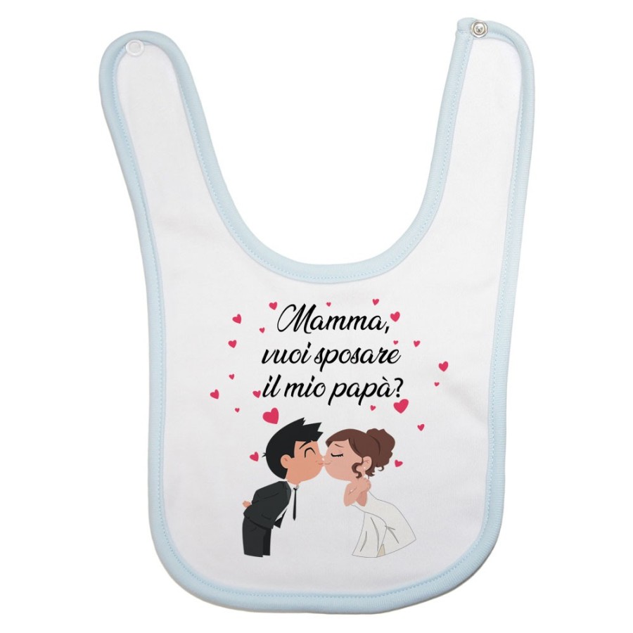 Bavaglino neonato mamma vuoi sposare il mio papà abiti da sposi Per la mamma