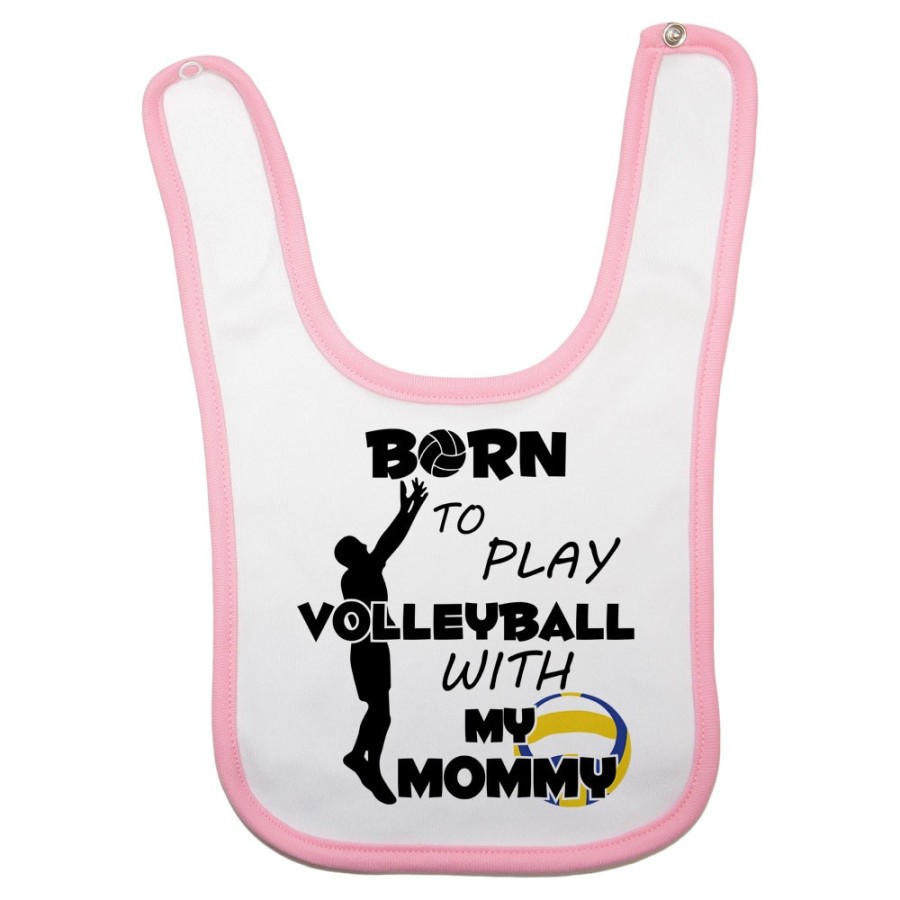 Bavaglino neonato born to play volleyball with my mommy Per la mamma