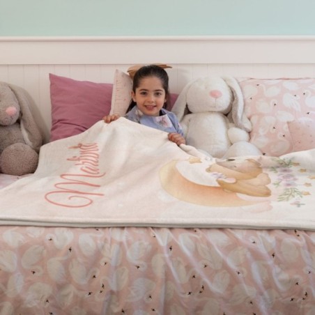 Copertina neonato complimese personalizzata con nome orso con stellina Animali