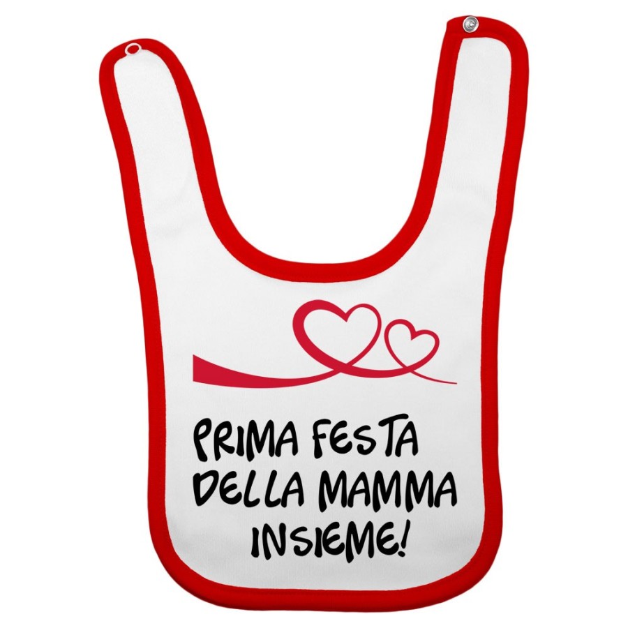 Bavaglino neonato prima festa della mamma insieme Per la mamma