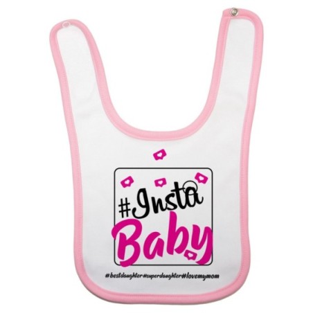 Bavaglino neonato insta baby i love my mom