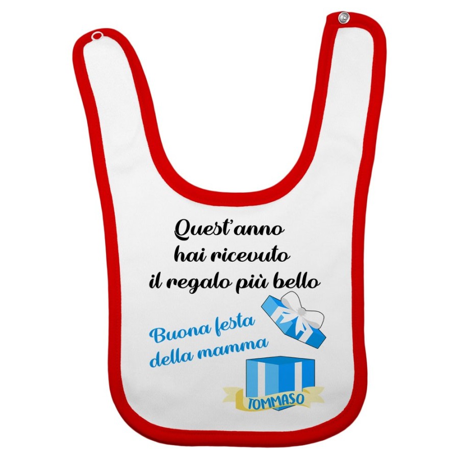 Bavaglino neonato personalizzato con nome mamma quest'anno hai ricevuto il regalo più bello Per la mamma