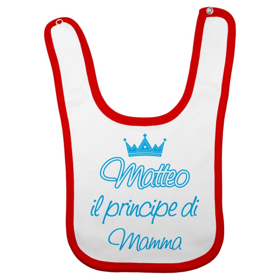 Bavaglino neonato personalizzato con nome il principe di mamma la principessa di mamma e corona Per la mamma