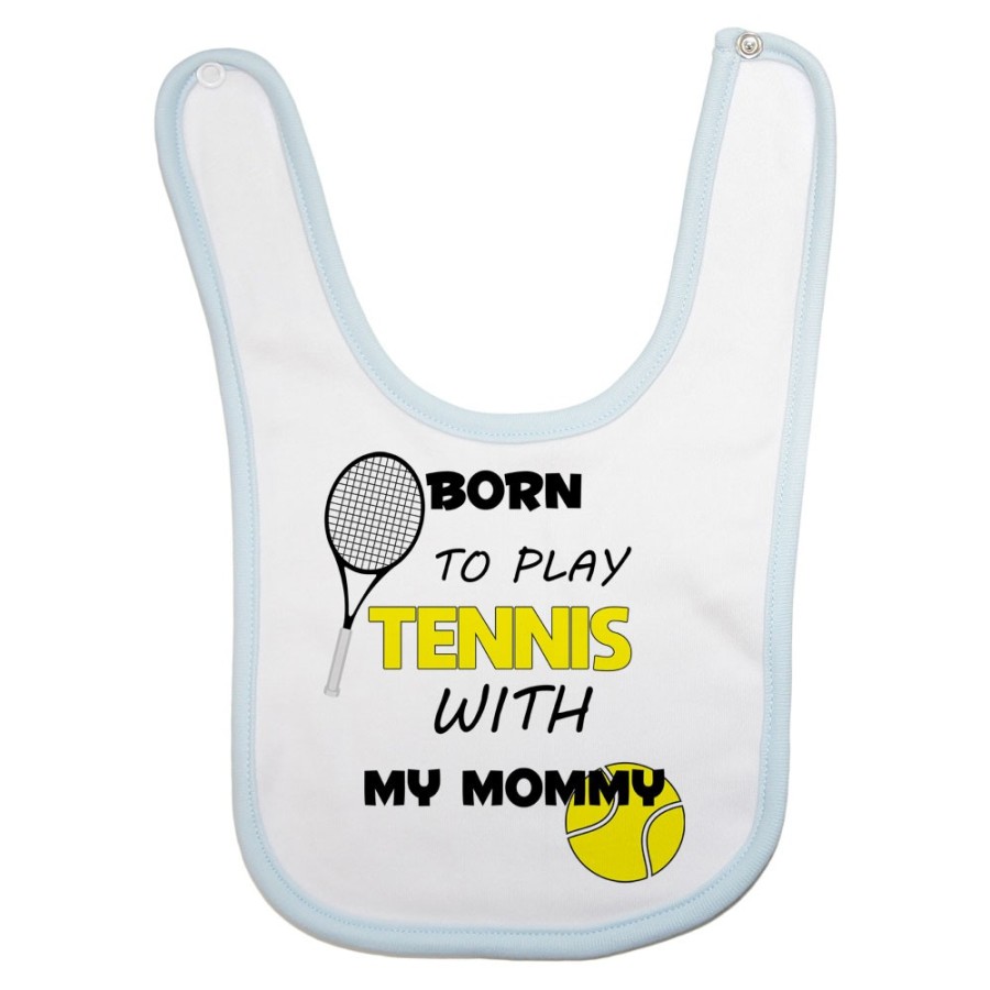 Bavaglino neonato born to play tennis with my mommy Per la mamma