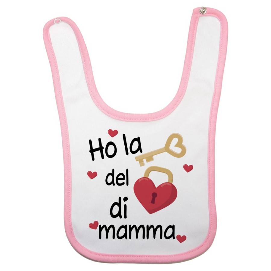 Bavaglino neonato ho la chiave del cuore di mamma Per la mamma