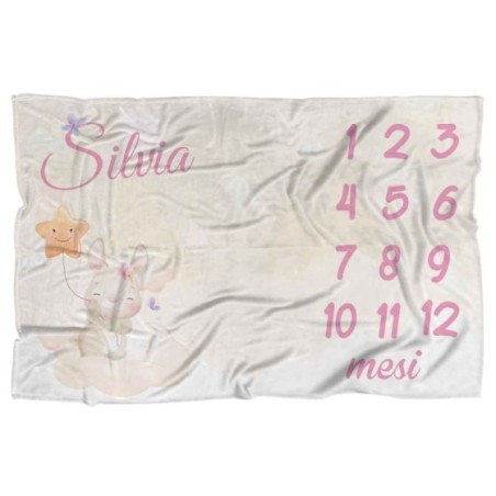 Plaid coperta  complimese personalizzata con nome...