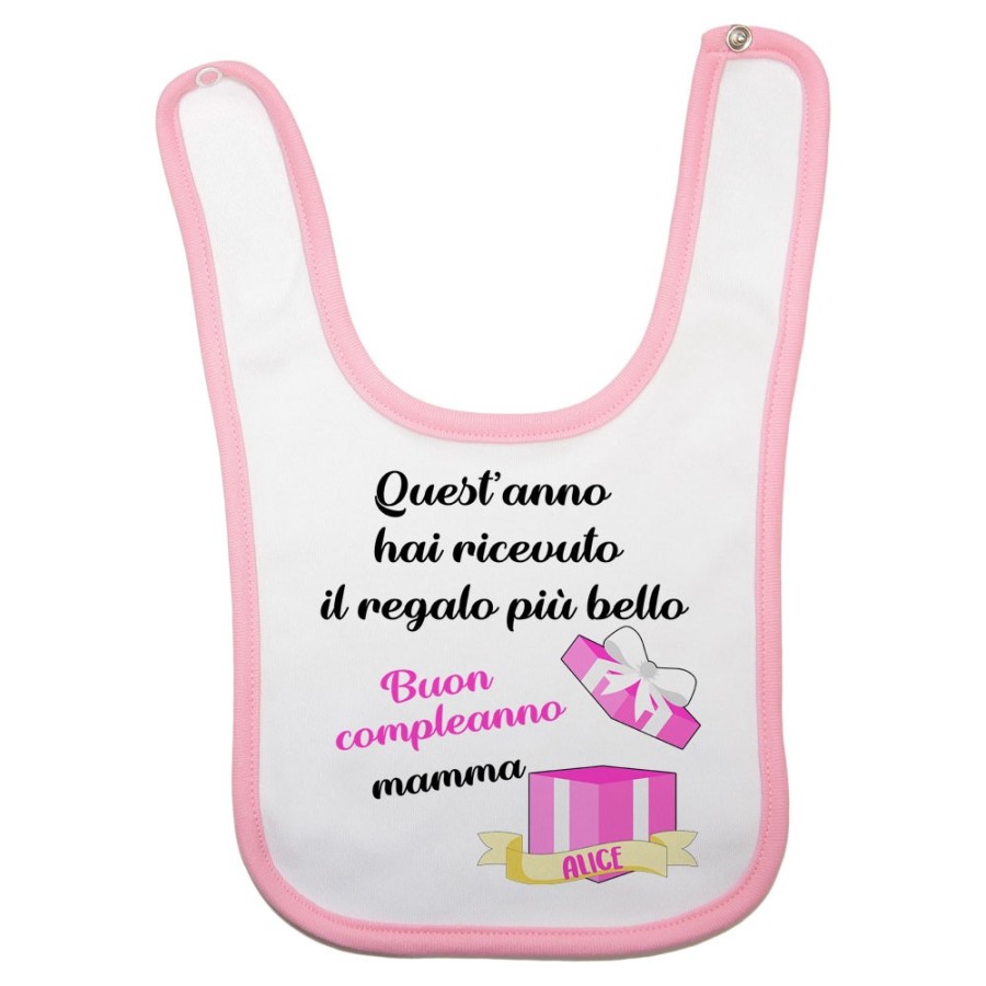 Bavaglino personalizzato con nome mamma quest'anno hai ricevuto il regalo di compleanno più bello Per la mamma