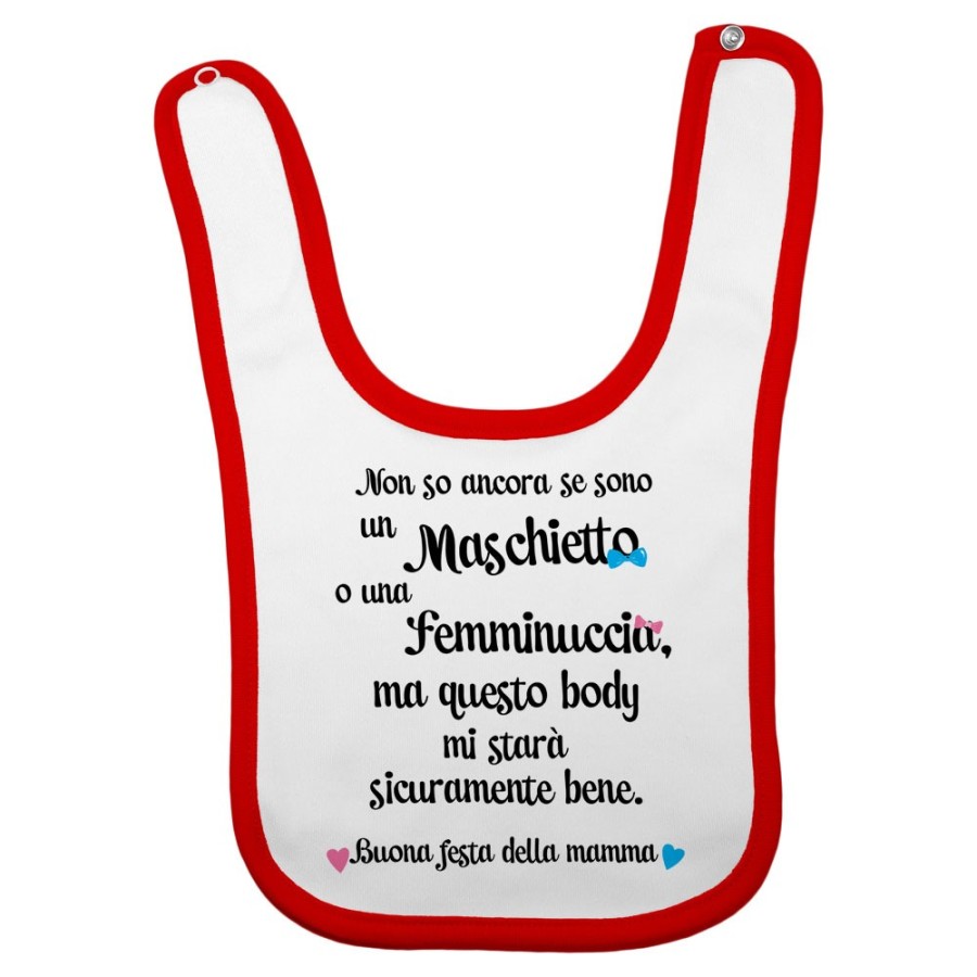 Bavaglino neonato non so ancora se sono un maschietto o una femminuccia buona festa della mamma Per la mamma