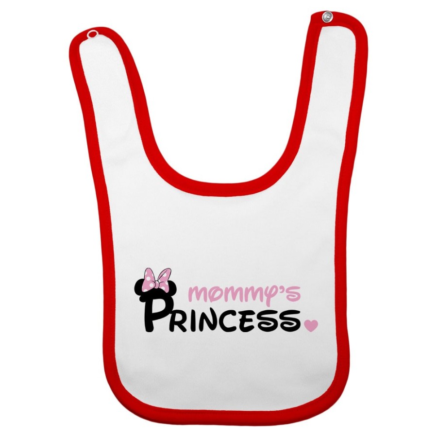 Bavaglino neonato mommy's prince princess mickey Per la mamma