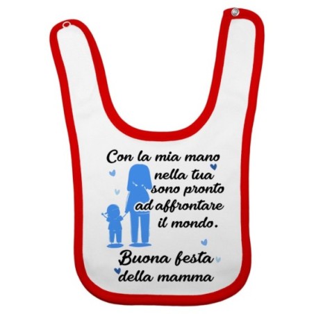 Bavaglino neonato con la mia mano nella tua sono pronta ad affrontare il mondo Per la mamma