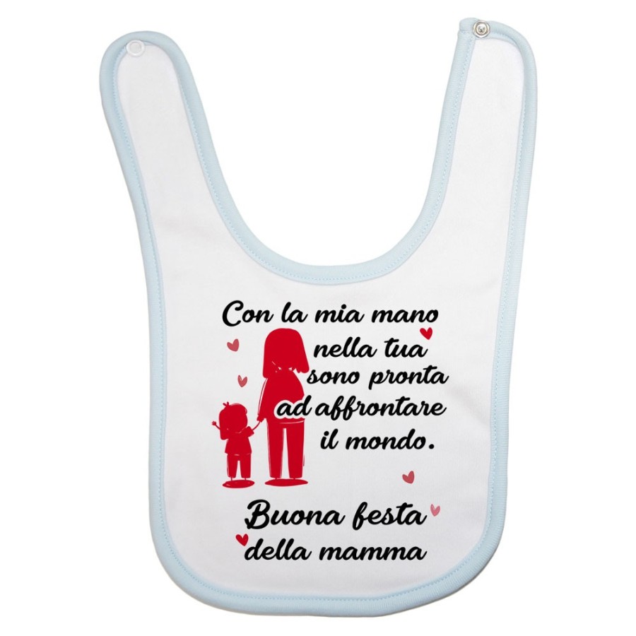 Bavaglino neonato con la mia mano nella tua sono pronta ad affrontare il mondo Per la mamma