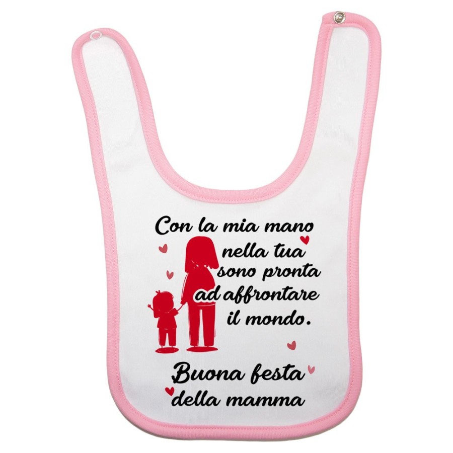 Bavaglino neonato con la mia mano nella tua sono pronta ad affrontare il mondo Per la mamma