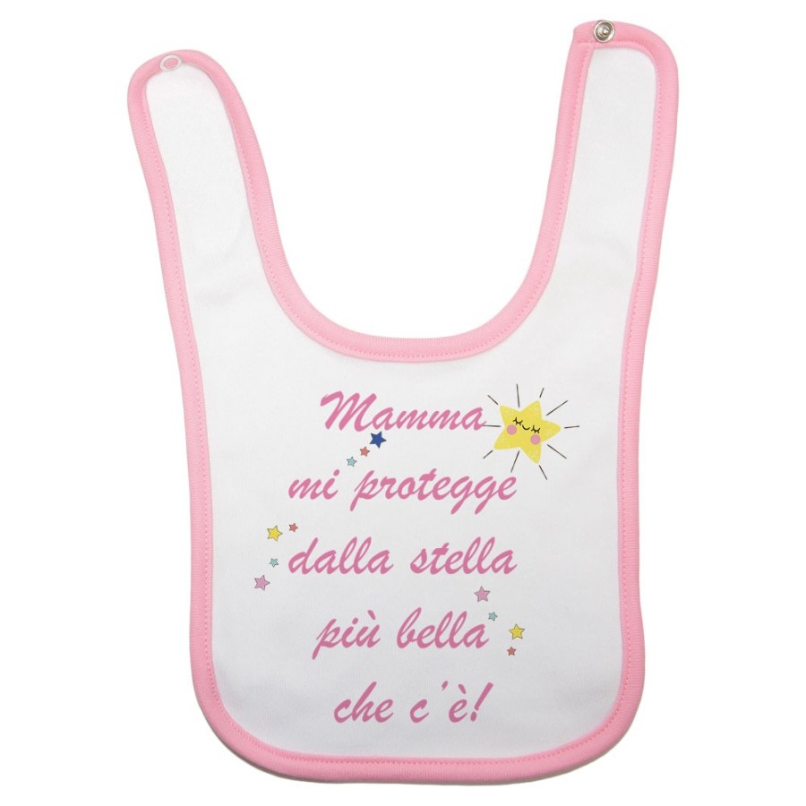 Bavaglino neonato mamma mi protegge dalla stella più bella che c'è Per la mamma