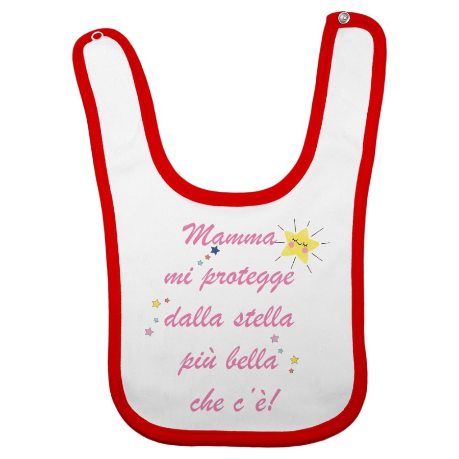 Bavaglino neonato mamma mi protegge dalla stella più bella che c'è Per la mamma