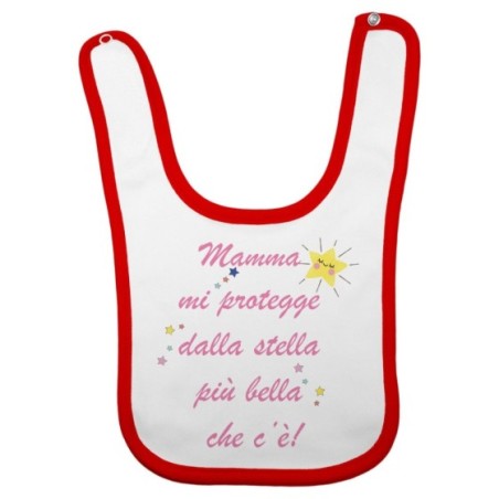 Bavaglino neonato mamma mi protegge dalla stella più bella che c'è Per la mamma