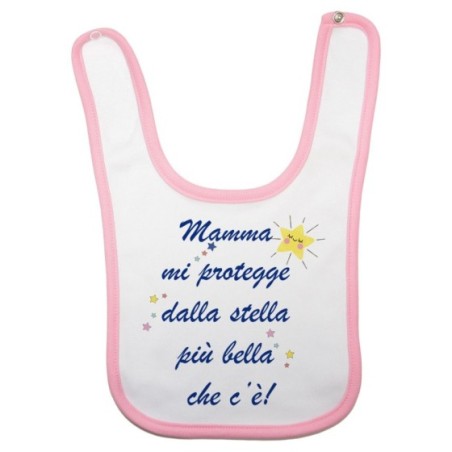 Bavaglino neonato mamma mi protegge dalla stella più bella che c'è Per la mamma