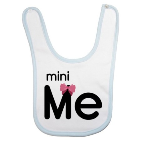 Bavaglino neonato mini me con fiocco