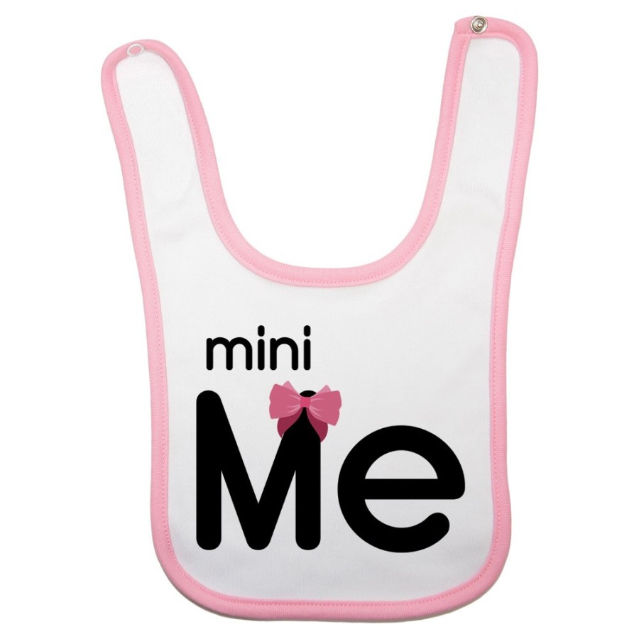 Bavaglino neonato mini me con fiocco Per la mamma