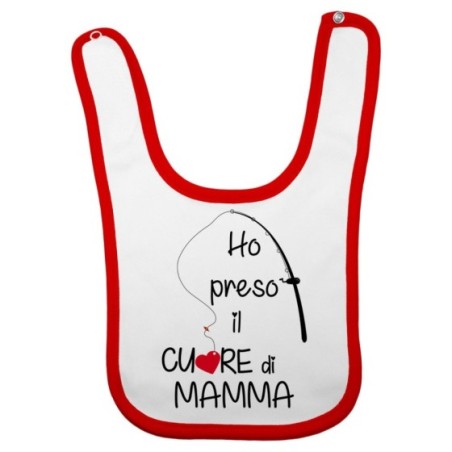 Bavaglino neonato ho preso il cuore di mamma