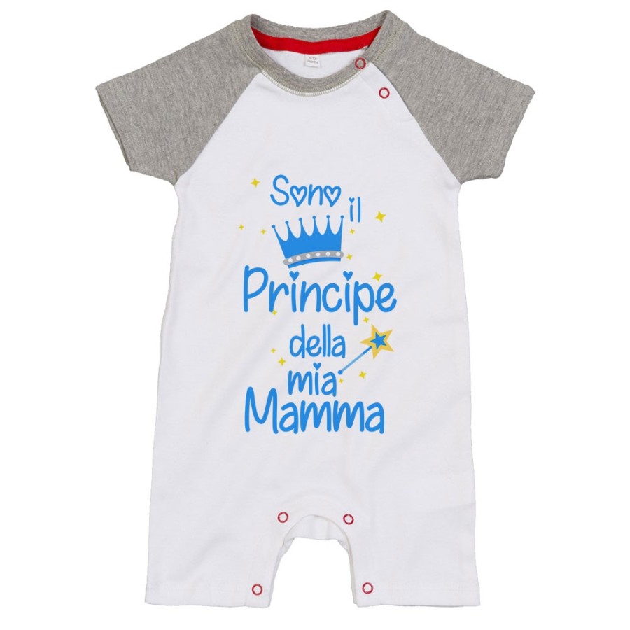 Pagliaccetto neonato sono il principe della mia mamma la principessa della mia mamma Per la mamma