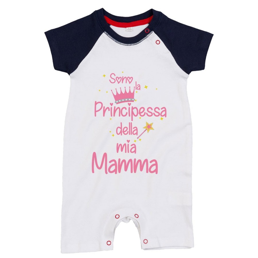 Pagliaccetto neonato sono il principe della mia mamma la principessa della mia mamma Per la mamma
